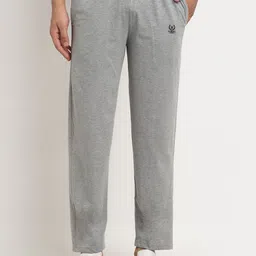 VIMAL JONNEY Men Grey Solid Track Pants-image-2