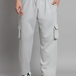 GRIFFEL Men Relaxed-Fit Mid-Rise Fleece Track Pant-19
