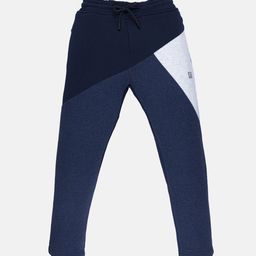 Status Quo Boys Navy Blue & White Colourblocked Track Pants-image-89