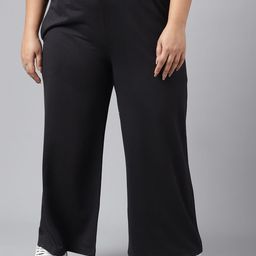 MKH Women Plus Size Wide Leg Track Pants-image-17