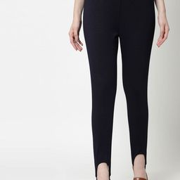 OFFICE & YOU Women Mid-Rise Acrylic Trousers With Foot Straps-image-32