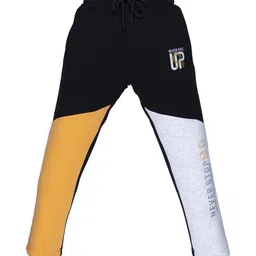 Status Quo Boys Black & Yellow Colour-Blocked Track Pants-picture-28
