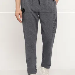 Octave Men Grey Solid Joggers-image-86