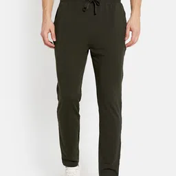 Octave Men Olive-Green Solid Track Pants-image-74