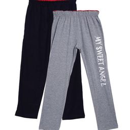 Fashionable Boys Pack Of 2 Solid Pure Cotton Relaxed-Fit Track Pants-image-49