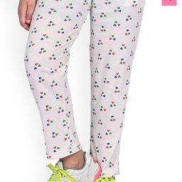 BAESD Girls Pack Of 2 Printed Pure Cotton Mid Rise Track Pants-picture-8