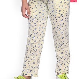 BAESD Girls Pack Of 2 Printed Pure Cotton Mid Rise Track Pants-picture-16