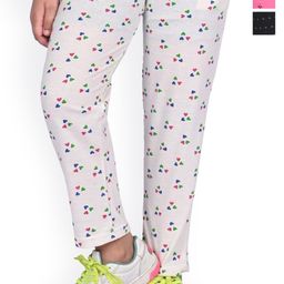BAESD Girls Pack Of 3 Printed Pure Cotton Mid Rise Track Pants-picture-15