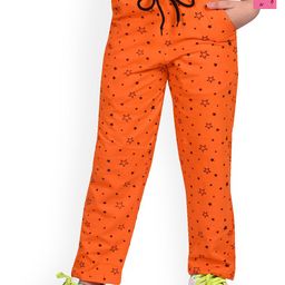 BAESD Girls Pack Of 3 Printed Pure Cotton Mid Rise Track Pants-picture-11