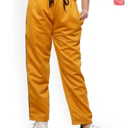 IndiWeaves Girls Pack Of 2 Side Piping Regular Fit Fleece Track Pants-image-79