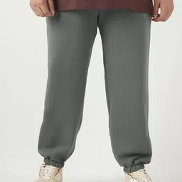 Bewakoof Heavy Duty Men Plus Size 1.0 Textured Oversized Grey Joggers Track Pant-picture-12
