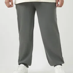 Bewakoof Heavy Duty Men Plus Size 1.0 Textured Grey Joggers Track Pant-picture-18