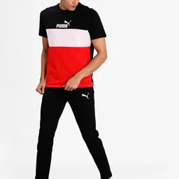 Puma Men Black EVOSTRIPE Core Solid Slim-Fit Sustainable Track Pants-picture-27