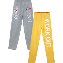 Fashionable  Boys Pack Of 2 Printed Relax-Fit Pure Cotton Track Pants-image-63