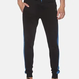 Balista Men Black Solid Slim Fit Cotton Joggers-image-12
