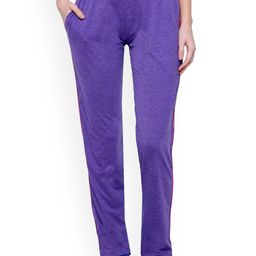 DYCA Women Purple Solid Regular Fit Cotton Track Pant-image-64