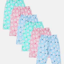 Dowin Kids Pack Of 6 Assorted Printed Pure cotton Track Pants-image-42