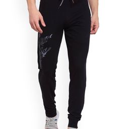 SPORTO Men Black Printed Regular Fit Track Pants-image-117
