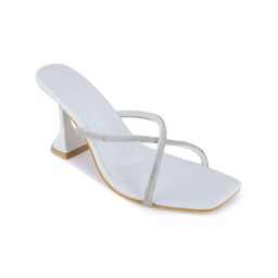 SCENTRA White Party Embellished Kitten Heels-image-98