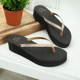 Carlton London Textured Open Toe Flatform Heels-37