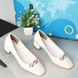 ELLE Buckled Block Heel Pumps-42