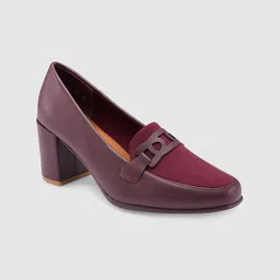 Sole To Soul Textured Block Penny Pumps-25