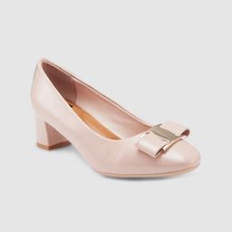 Sole To Soul Round Toe Block Party Pumps With Bows-11