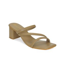 Get Glamr Beige Block Heels image 4