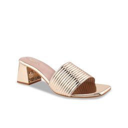 Shoetopia Textured Open Toe Block Heels image 4