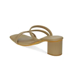 Get Glamr Beige Block Heels image 3