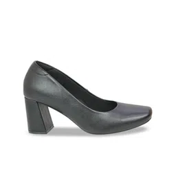 Inc 5 Black Textured Work Block Pumps image 4