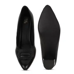 SHUZ TOUCH Embellished Pointed Toe Block Heeled Pumps image 3