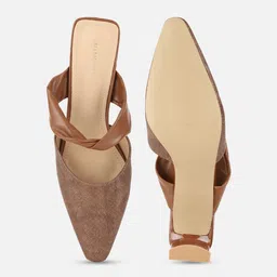 Allen Solly Woman Textured  Pointed Toe Block Heels image 3