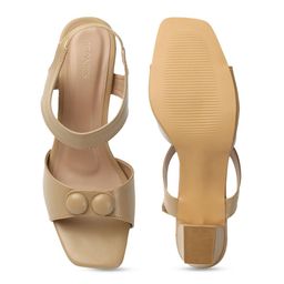 ICONICS Embellished Open Toe Block Heels With Backstrap image 2