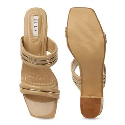 ELLE Embellished Open Toe Block Heels image 5