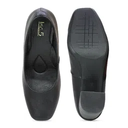 Inc 5 Black Textured Work Block Pumps image 5