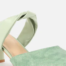 Allen Solly Woman Textured  Pointed Toe Block Heels image 4