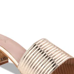 Shoetopia Textured Open Toe Block Heels image 2
