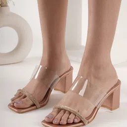 DressBerry Open Toe Block Heels-14