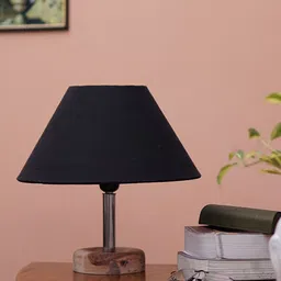 Pinecraft INTERNATIONAL Black Edra Table Lamp with Black Shade-30