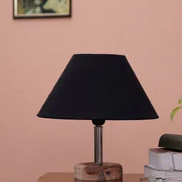 Pinecraft INTERNATIONAL Brown & Black Edra Table Lamp With Shade-4