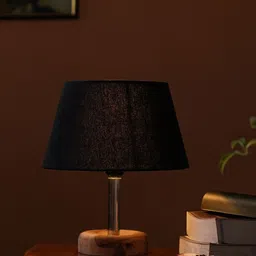 Pinecraft INTERNATIONAL Brown & Black Table Lamp with Shade-53