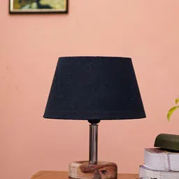 Pinecraft INTERNATIONAL Brown & Black Table Lamp with Shade image 2