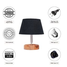 Pinecraft INTERNATIONAL Brown & Black Table Lamp with Shade image 3