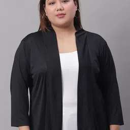 Rute Plus Size Open Front Shrug-14