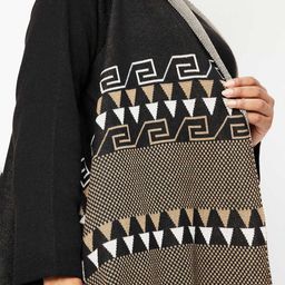 max Geometric Printed Acrylic Open Front Longline Shrug image 3