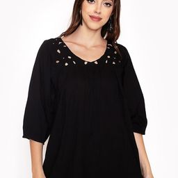250 DESIGNS Women Black Cotton Regular Top-image-29
