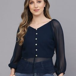 VALBONE Georgette Shirt Style Top-image-91