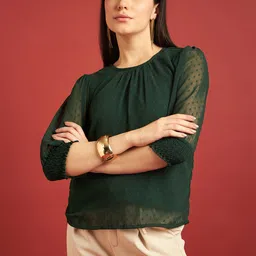 all about you Bishop Sleeves Round Neck Top-image-11