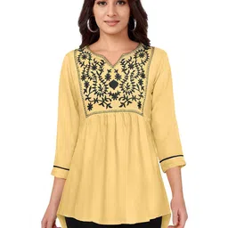 Sitanjali Embroidered High Low A-Line Top-image-10